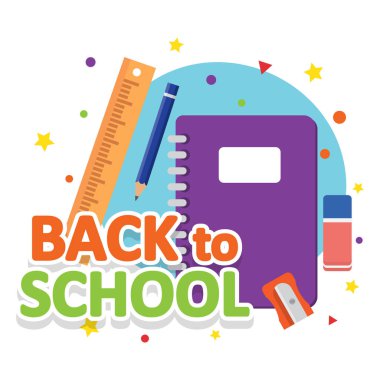 Okul seti, bileyici, kalem, silgi, cetvel, defter