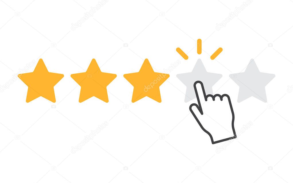Customer reviews, rating, user feedback concept icon