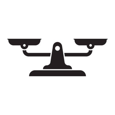 Terazi beyaz arkaplanda izole edildi