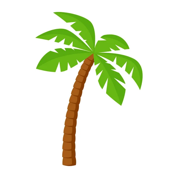 Icono de palmera en estilo plano — Vector de stock