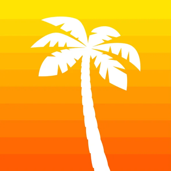 Simplicidade da silhueta da palmeira. Vetor — Vetor de Stock