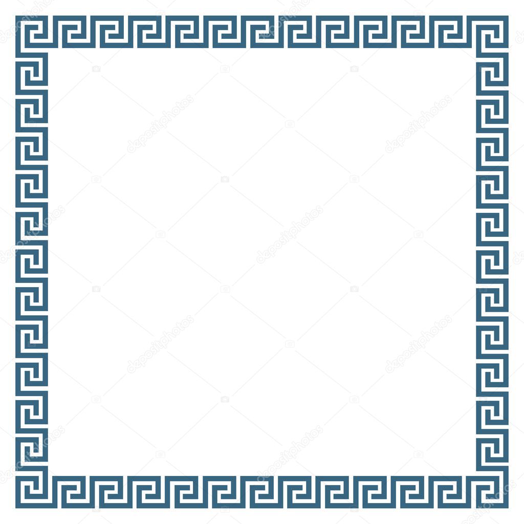 Decorative square frame in Greek style