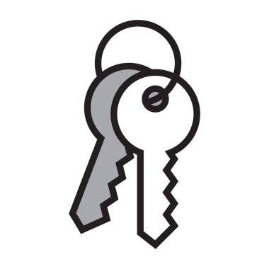 Beyaz arka plan üzerinde izole evin anahtarı