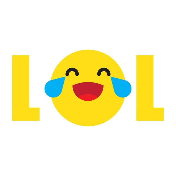 Rolig lol emoji illustration — Stock vektor