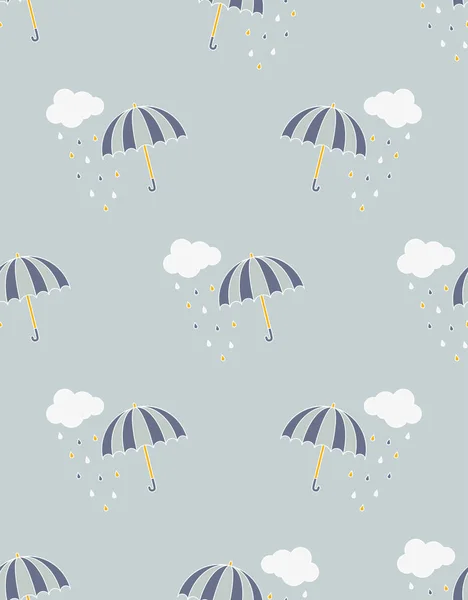 Pattern with umbrella — Stock Vector