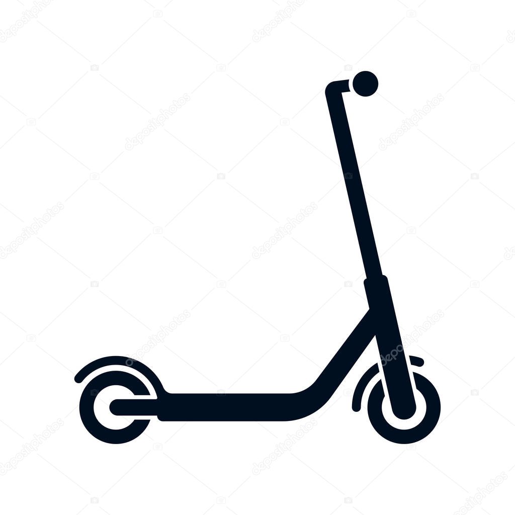 Scooter icon on white background