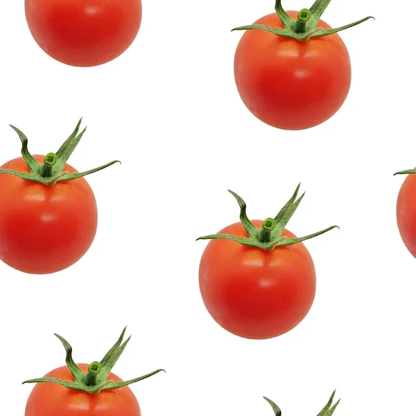 Tomate cereja sem costura padrão — Fotografia de Stock