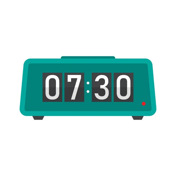 Relógio de alarme digital ícone plano — Vetor de Stock