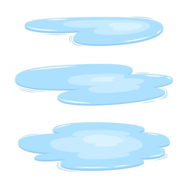 Water puddle isolted on white background clipart