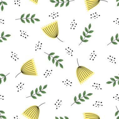 yaprakları ile sevimli sonbahar yaratıcı desen