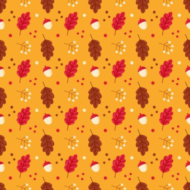 Meşe yapraklı pürüzsüz desen