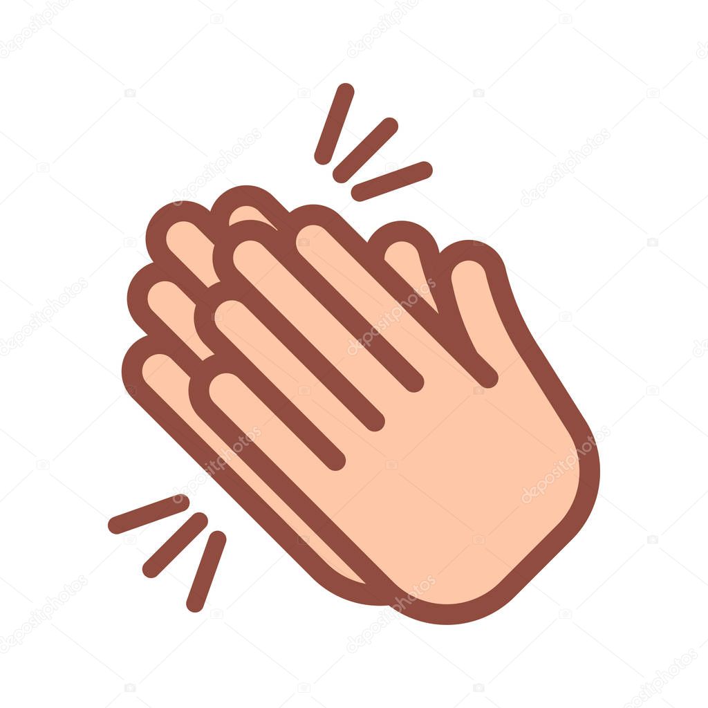 Manos aplaudiendo icono. Aplausos Vector de stock por ©Makc76 305626184, image size:1024x1024