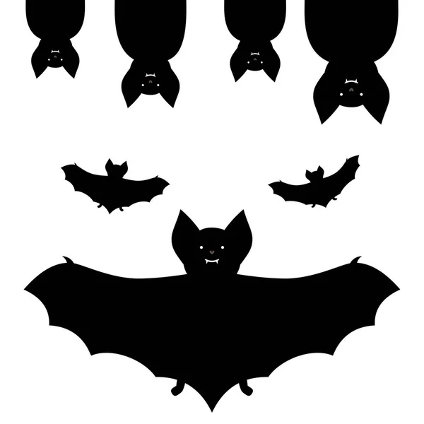 Conjunto de morcegos. Halloween. — Vetor de Stock