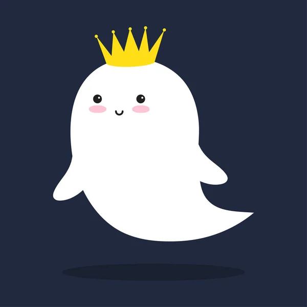 Flying Ghost Spirit wenst een Happy Halloween. — Stockvector