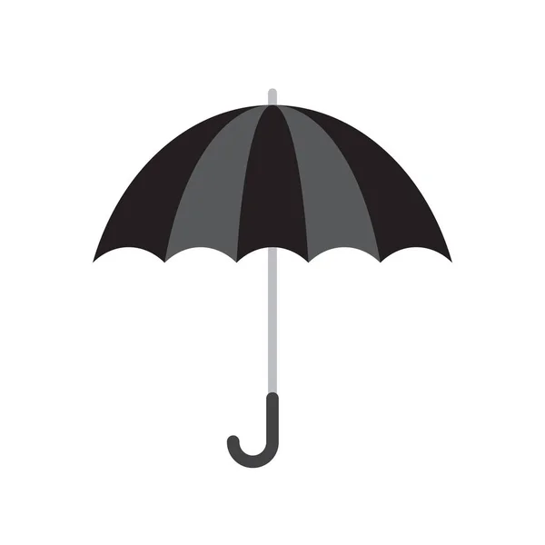 Zwart paraplu pictogram — Stockvector