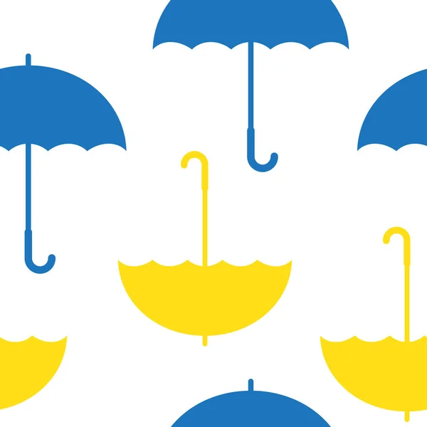 Autumn seamless pattern with umbrellas — Stock Vector