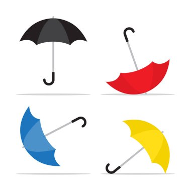 Şemsiye simgesi. Yağmur Koruma simgesi.