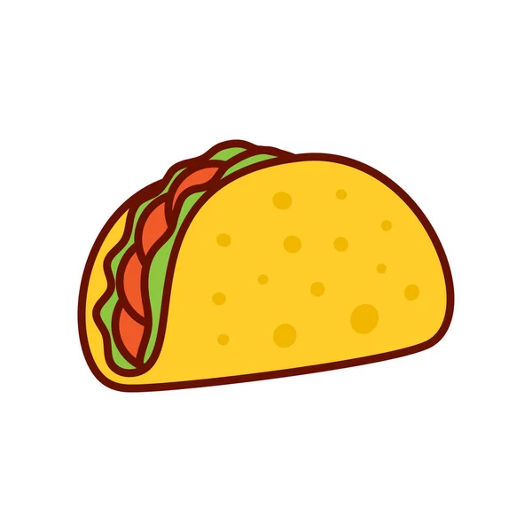 Taco mexikanisches Essen — Stockvektor