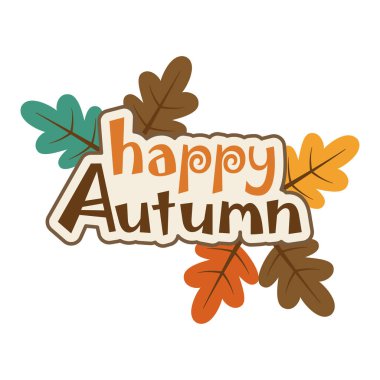 yapraklı vektör sonbahar kartı