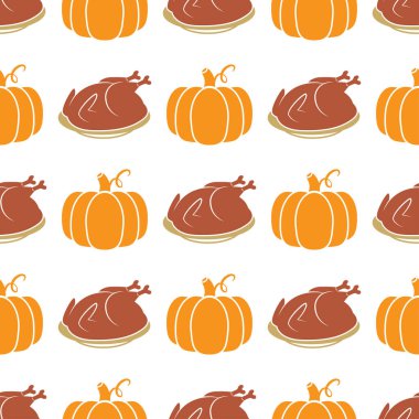 Hindi ve balkabağı Şükran Günü deseni