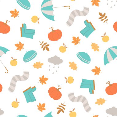 Sonbaharda pürüzsüz desenli yağmur mevsimi