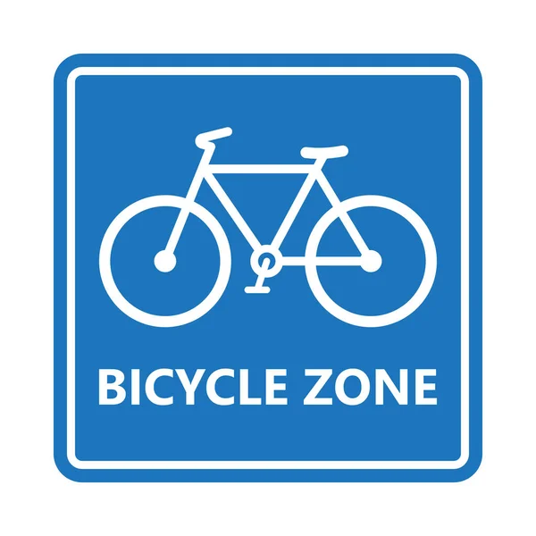 Fietszonebord — Stockvector