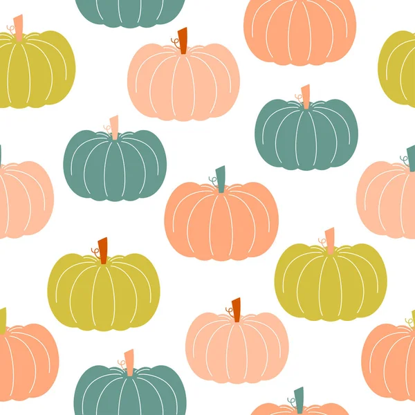 Seamless pattern with pumpkins — Stock Vector