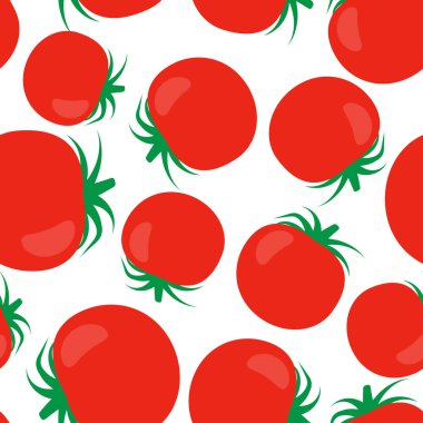Domatesler pürüzsüz desen. Vektör illüstrasyonu