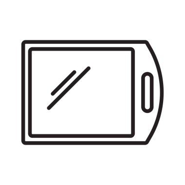 Tahta taslak simgesi kesiliyor. Beyaz arkaplanda izole edilmiş vektör illüstrasyonu.