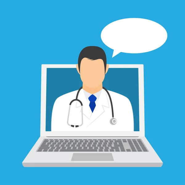 Ρωτήστε Τον Γενικό Ιατρό Online Online Ιατρικές Συμβουλές Και Υποστήριξη — Διανυσματικό Αρχείο