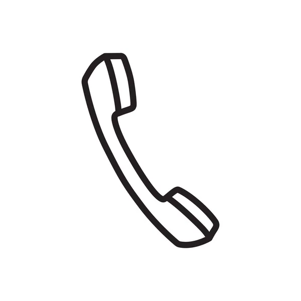 Téléphone Portable Symbole Communication Illustration Vectorielle Isolée Sur Fond Blanc — Image vectorielle