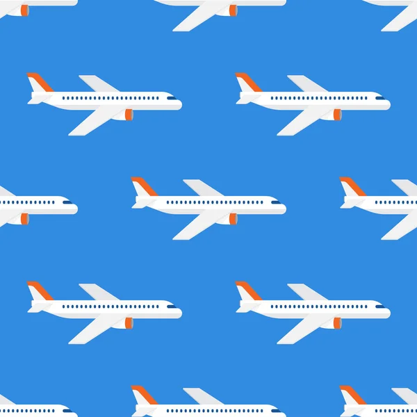 Uçağın Uçuşu Kusursuz Seyahat Için Uçakların Arka Planı Havalandırmalı Duvar — Stok Vektör