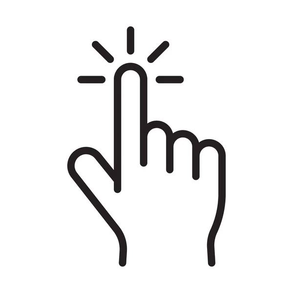 Markörpekaren Hand Klicka Ikonen Klickande Finger Vektor Illustration — Stock vektor