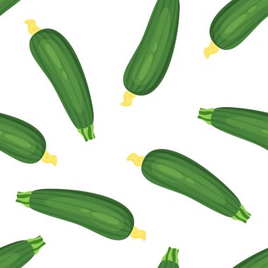 Kabaklı kusursuz desen, vektör çizimi, sebze rengi nesne, mutfak, menü, kağıt tasarımı için güzel sebze tasarımı elementleri.