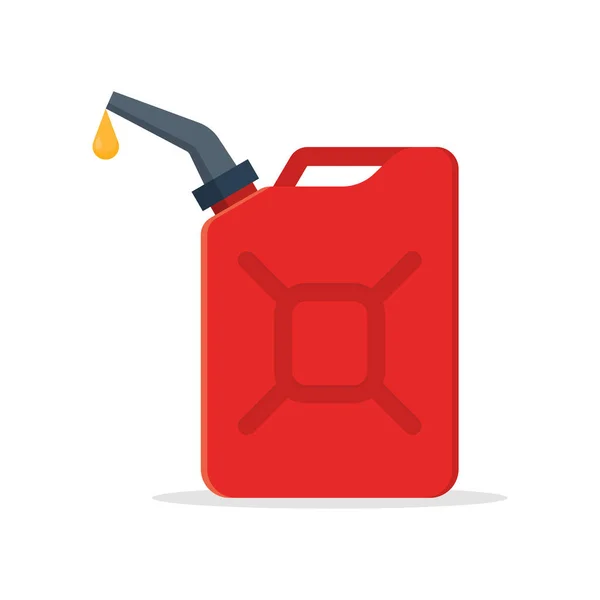 Red Jerry Μπορεί Απομονωθεί Λευκό Φόντο Δοχείο Βενζίνης Καύσιμο Εικονογράφηση — Διανυσματικό Αρχείο