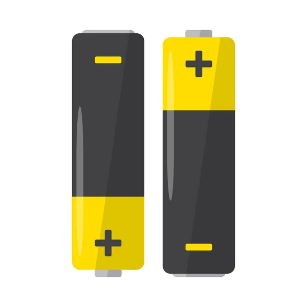 Batterie Alcaline Sur Fond Blanc Icône Batterie Lithium Illustration Vectorielle — Image vectorielle