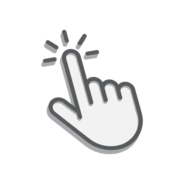 Um ícone de toque de dedo, imagem vetorial isométrica em um fundo branco — Vetor de Stock