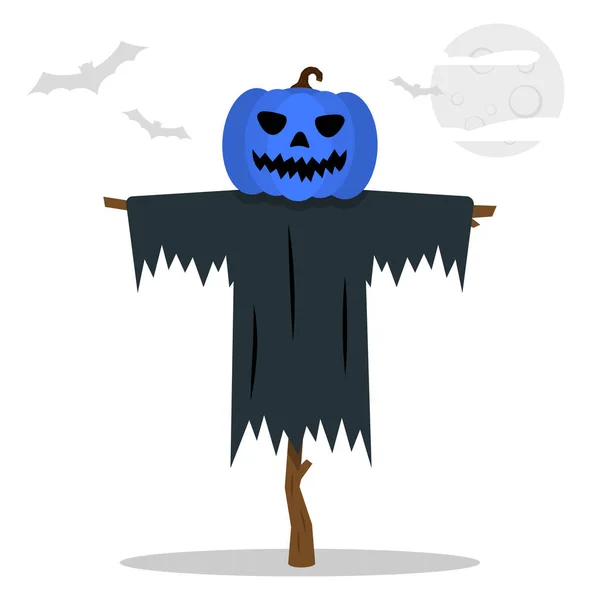 abóbora de halloween dos desenhos animados com cara assustadora no fundo  branco 5112836 Vetor no Vecteezy