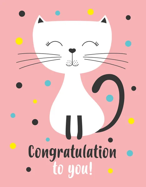 Carte D Anniversaire Avec Chat Blanc Drole Et Lettrage Felicitations A Vous Isole Sur Fond Rose Illustration Vectorielle Texte Animaux De Compagnie Stock Photo Carte D Anniversaire Avec Chat Blanc Drole Et Lettrage Felicitations A Vous Isole Sur Fond Rose Illustration Vectorielle Texte Animaux De Compagnie Stock Photo
