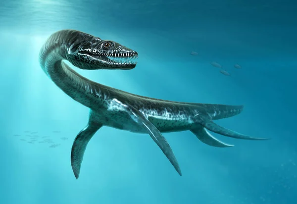 Plesiosaurus Cena Ilustração — Fotografia de Stock