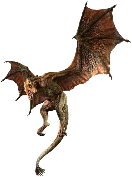 Fantezi Wyvern 3d illüstrasyon
