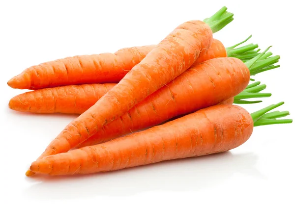 Fresh carrots isolated on white background — Stock Photo, Image