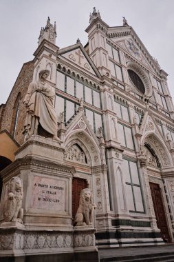 Florence, İtalya - 20 Mayıs 2017: Basilica di Santa Croce (bazilika Holy Cross)