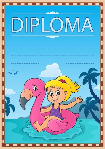 Diploma Şablon Görüntü Eps10 Vektör Çizim — Stok Vektör