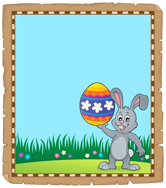 Pergament Med Easter Bunny Ämne Eps10 Vektorillustration — Stock vektor