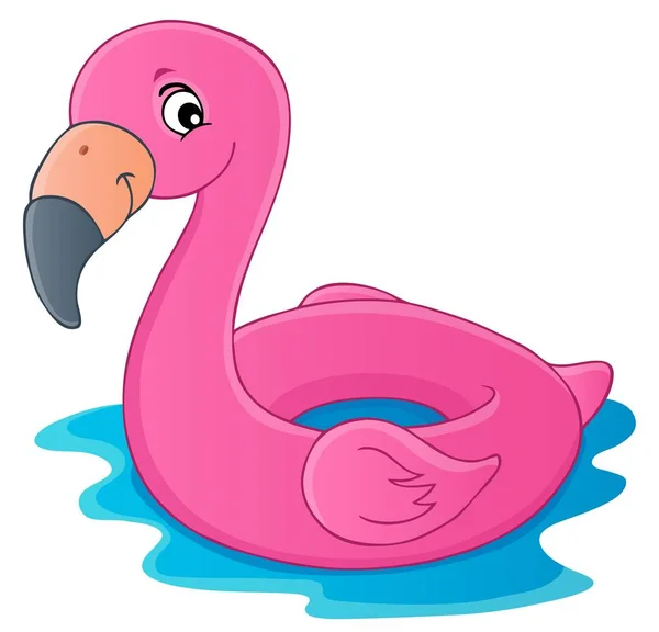 Flamingo Immagine Tema Galleggiante Eps10 Vettoriale Illustrazione — Vettoriale Stock