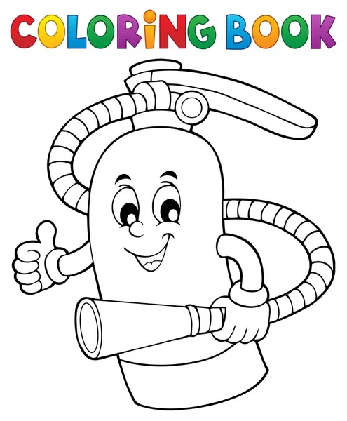 Colorir Livro Extintor Incêndio Tópico Eps10 Ilustração Vetorial — Vetor de Stock
