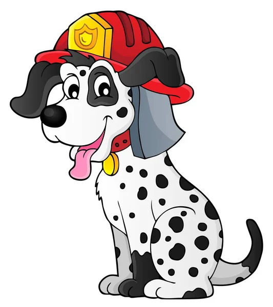 Brandweerman Hond Thema Eps10 Vector Illustratie — Stockvector