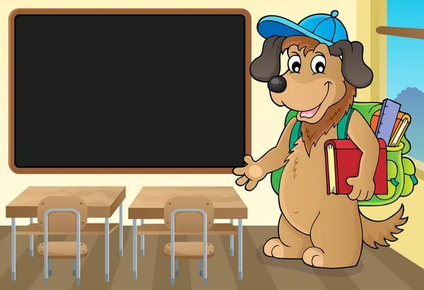 School Dog Theme Image Eps10 Vector Illustration — Stock Vector