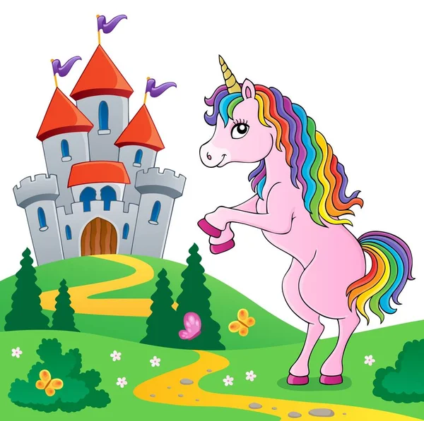 Permanent Unicorn Thema Afbeelding Eps10 Vectorillustratie — Stockvector